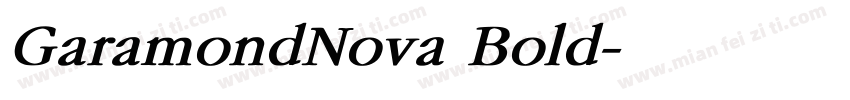 GaramondNova Bold字体转换